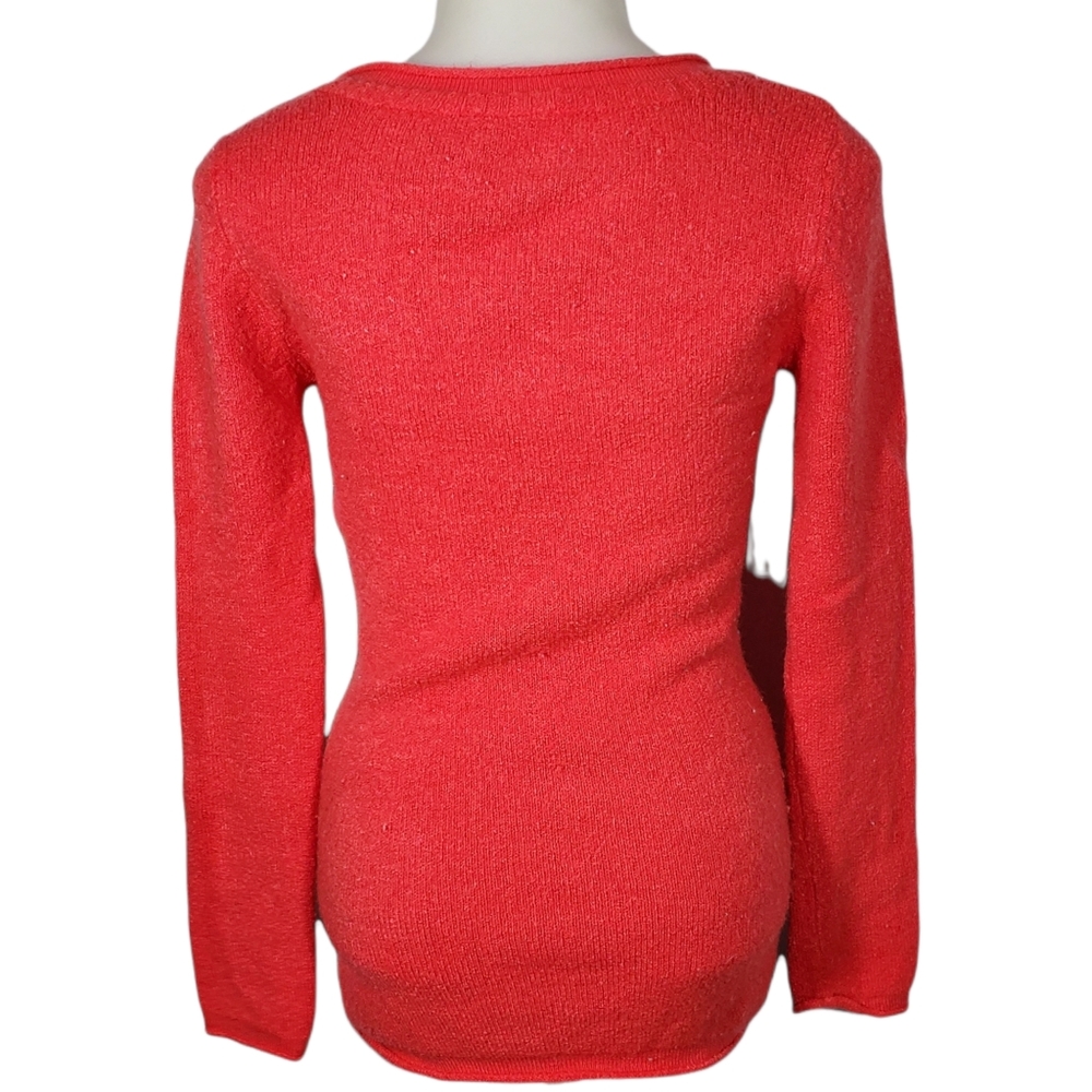 NO BOUNDARIES Stretchy Coral Knit Sweater Size L - Picture 5 of 8